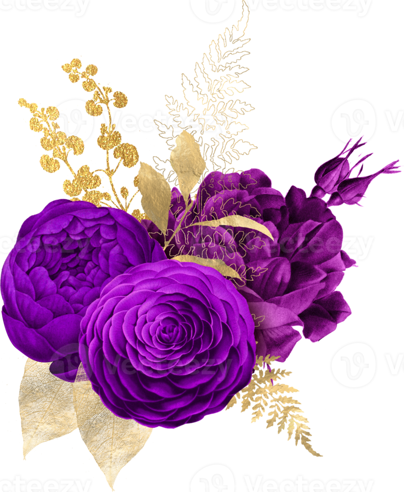 bouquet floreale ad acquerello png