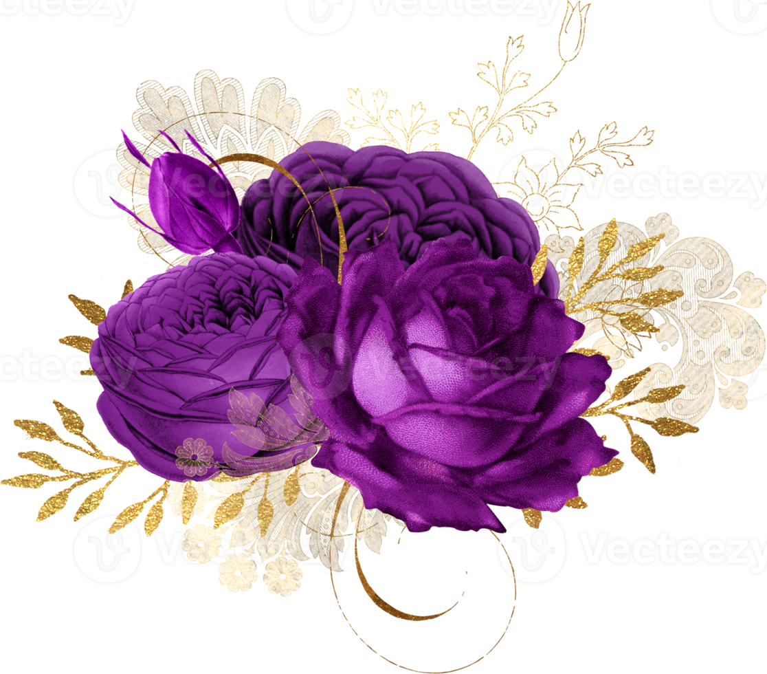 bouquet floreale ad acquerello png