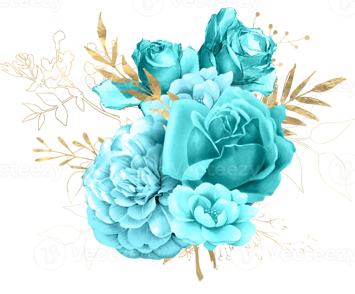 bouquet floreale ad acquerello png