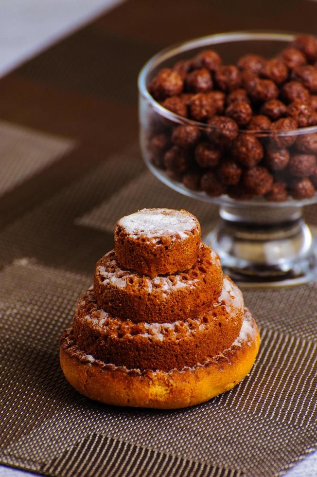 homemade cakes in the shape of a pyramid photo