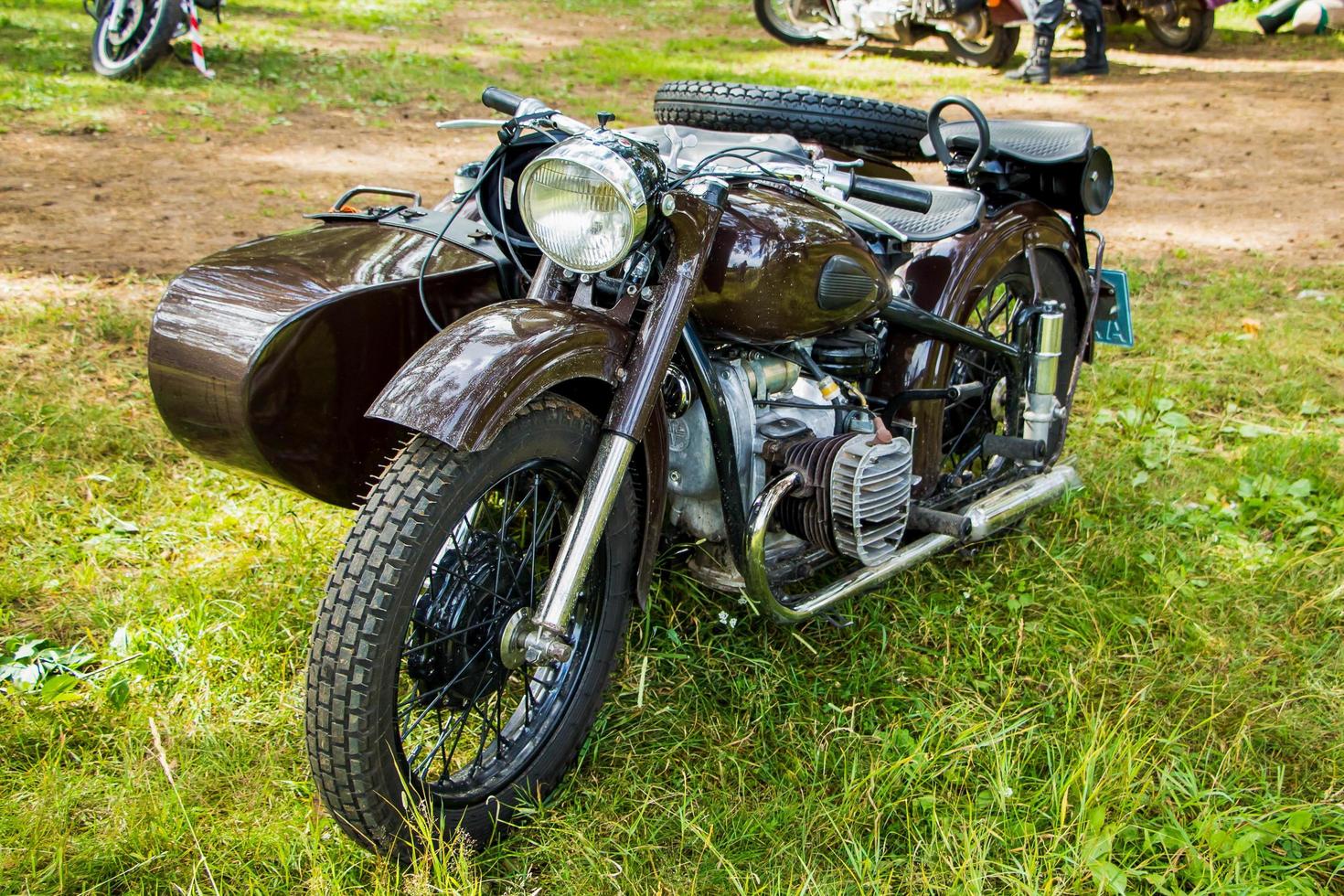 Summer open-air motorcycle festival, motorcycles on nature background, moto camping - July 8, 2015, Russia, Tver. photo