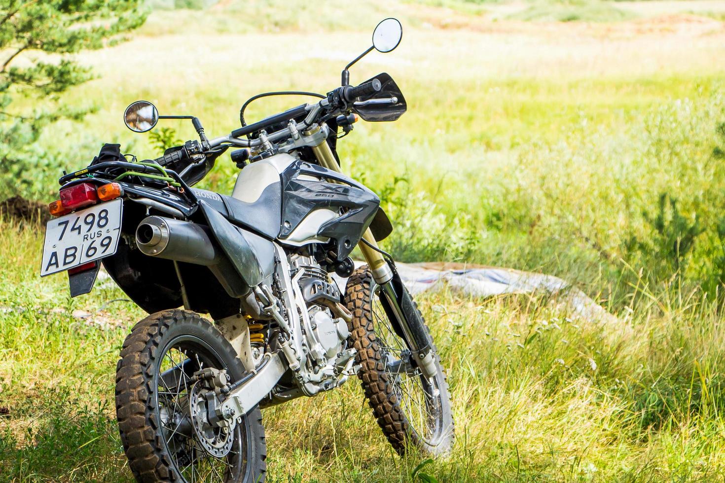 Summer open-air motorcycle festival, motorcycles on nature background, moto camping - July 8, 2015, Russia, Tver. photo