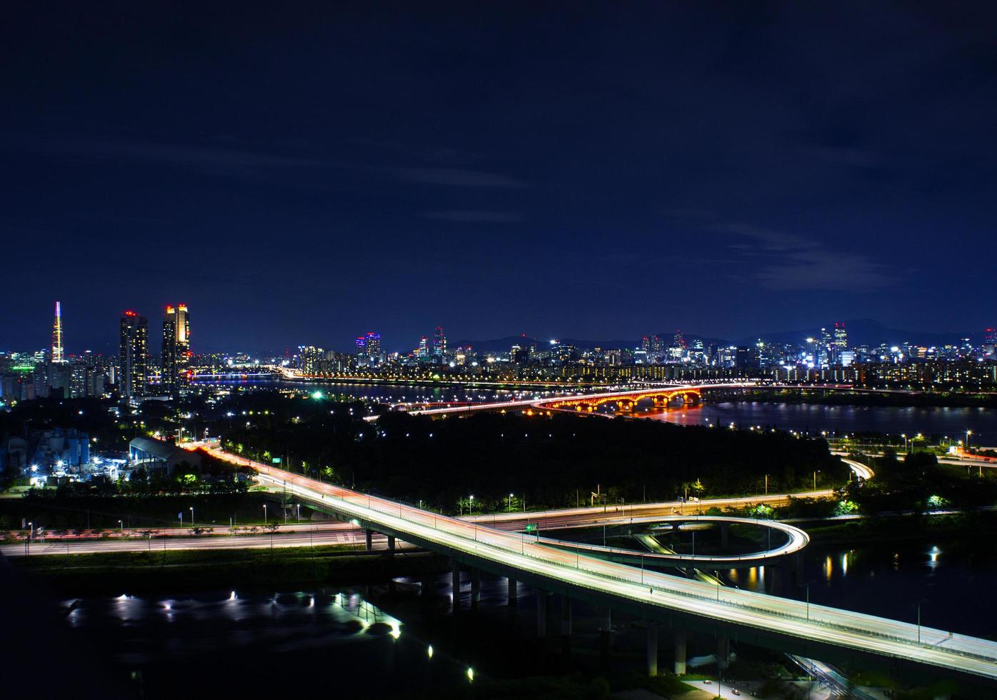 korea travel - Eungbong mountain nightscape 2 photo