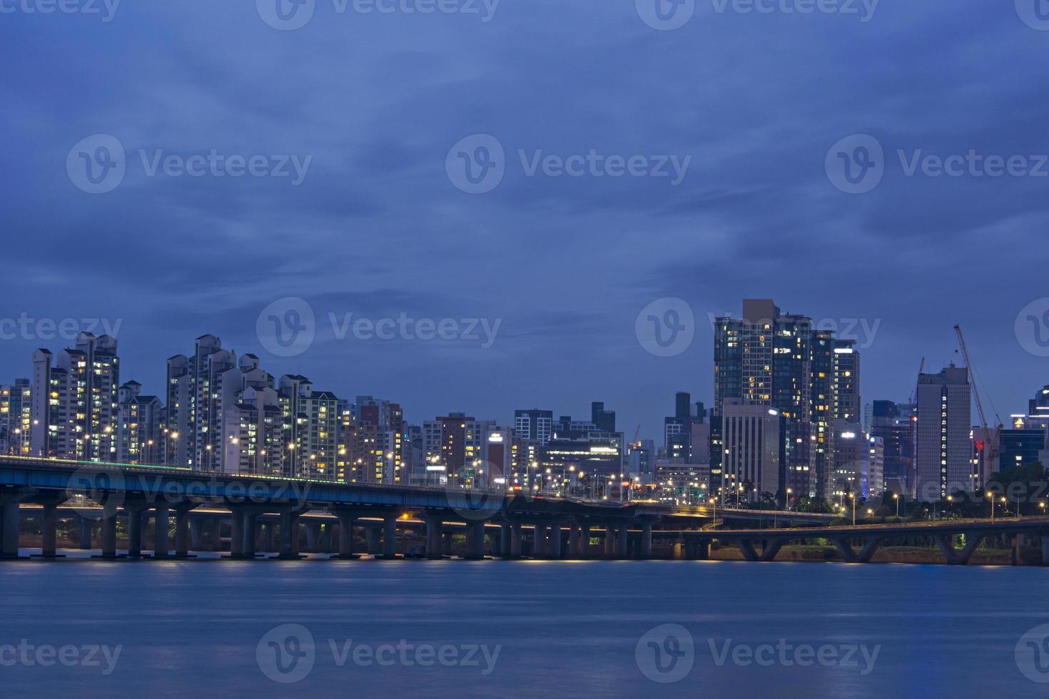 the night view of Seoul and the Han River photo