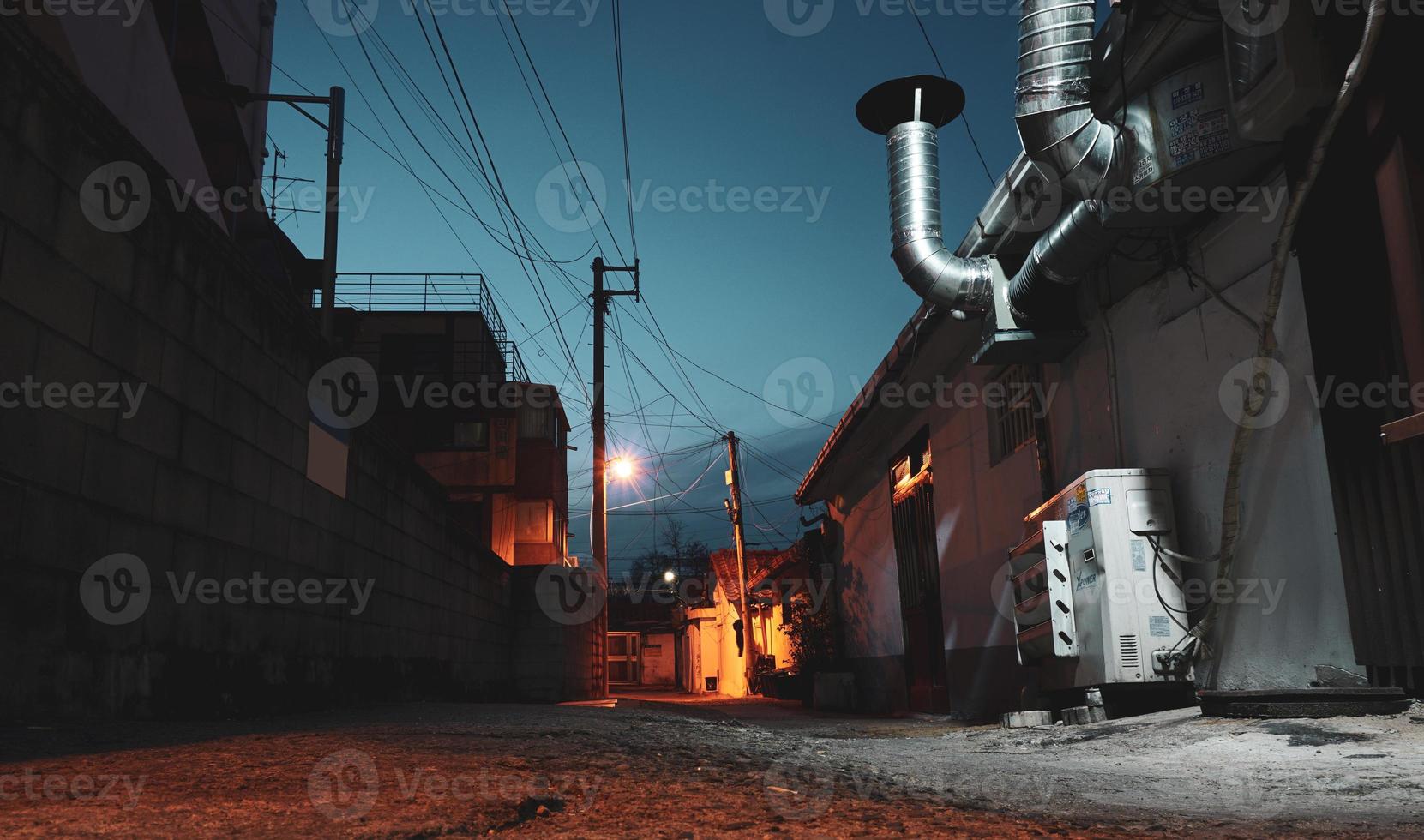 Seoul Alley Scenery in the Evening Time photo