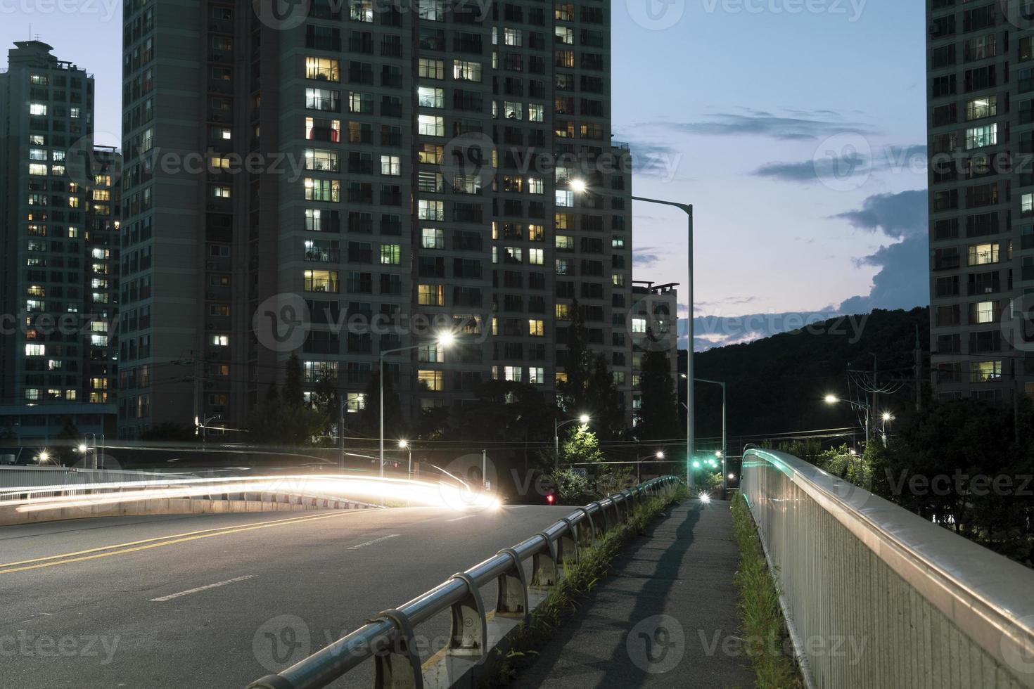 Night view of Anyang City, Gyeonggi-do, Korea photo