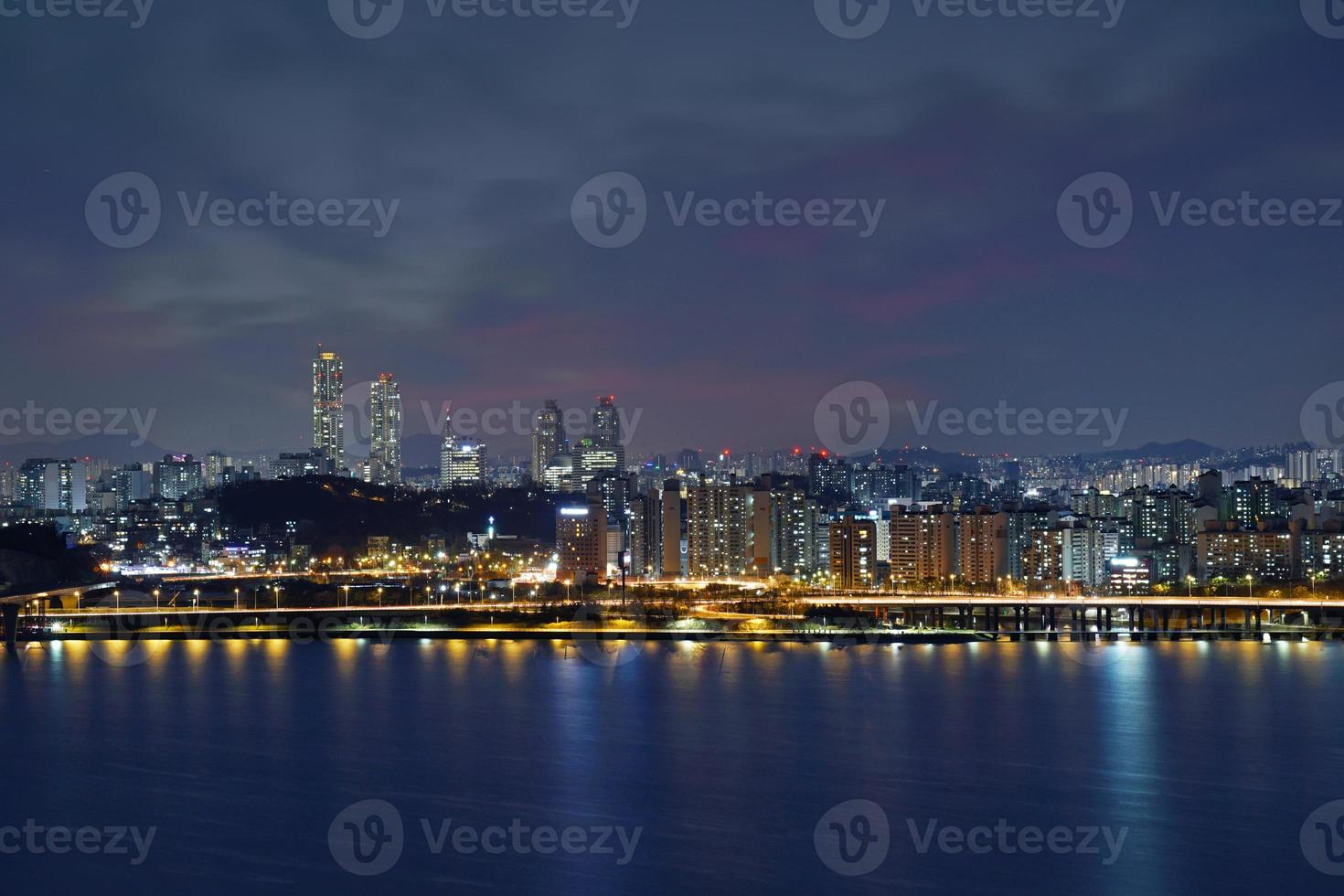 the night view of Seoul and the Han River photo