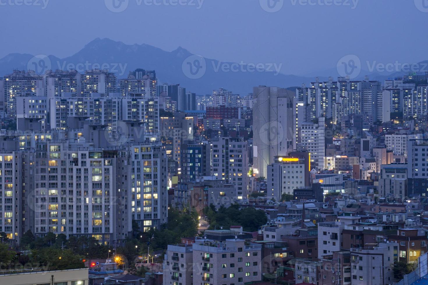 Night view of Hyehwa-dong, Seoul, Korea photo