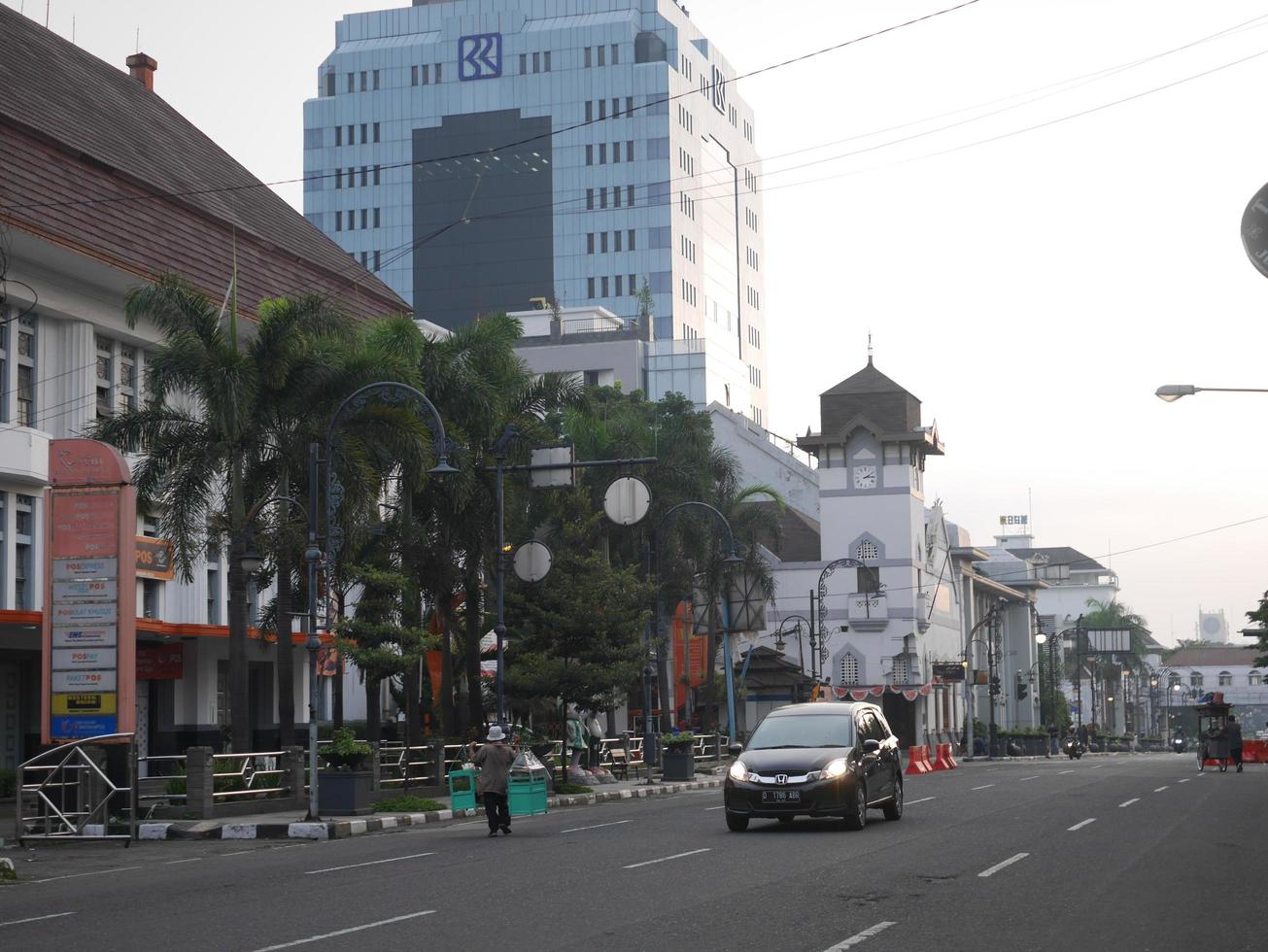 Bandung, West Java, Indonesia, 2022 - Morning view on Asia Afrika Street, Bandung photo