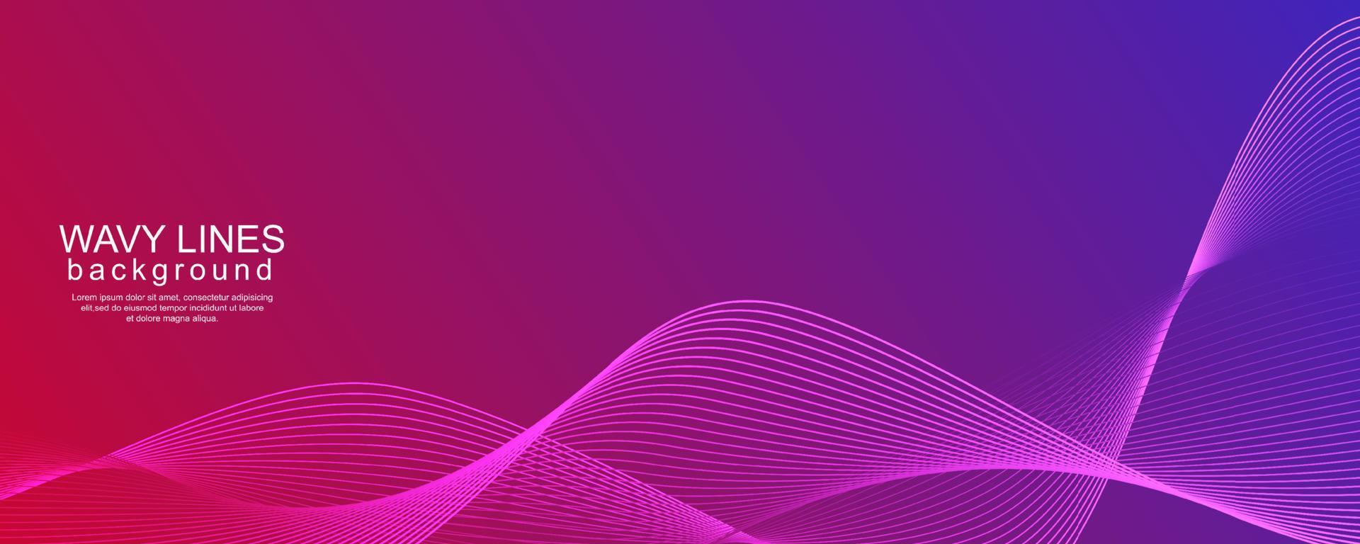 Abstract background with dynamic flowing lines vector