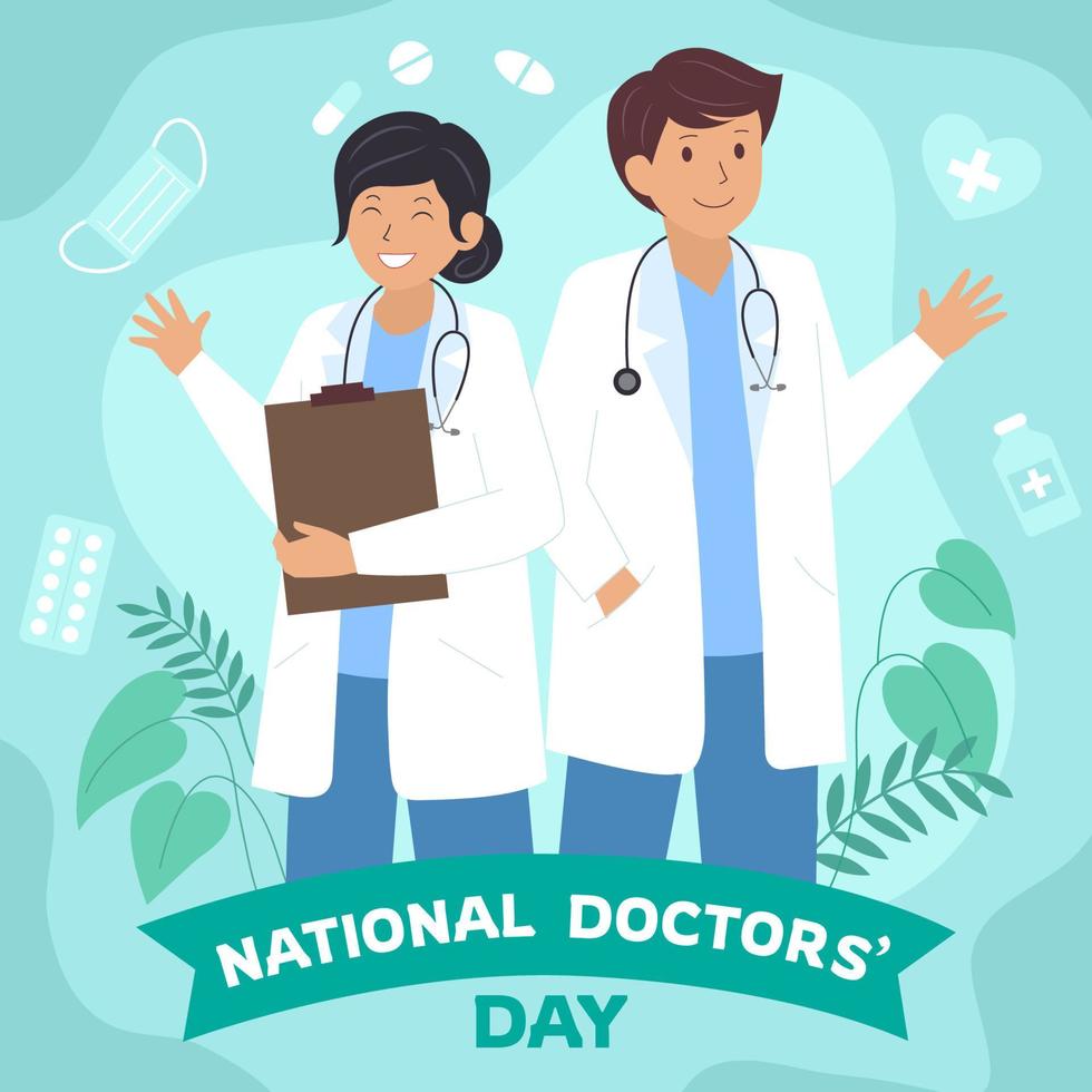 National Doctors Day Concept vector