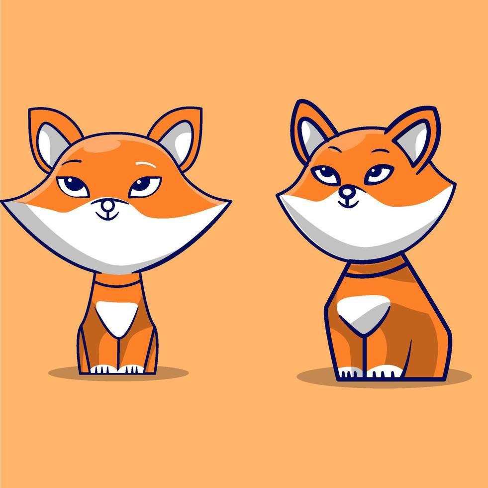 premium vector l Cool and cute wolf character design. vector illustration icon