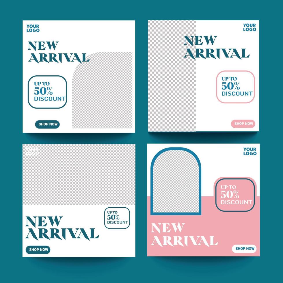 new arrival fashion social media post template design vector