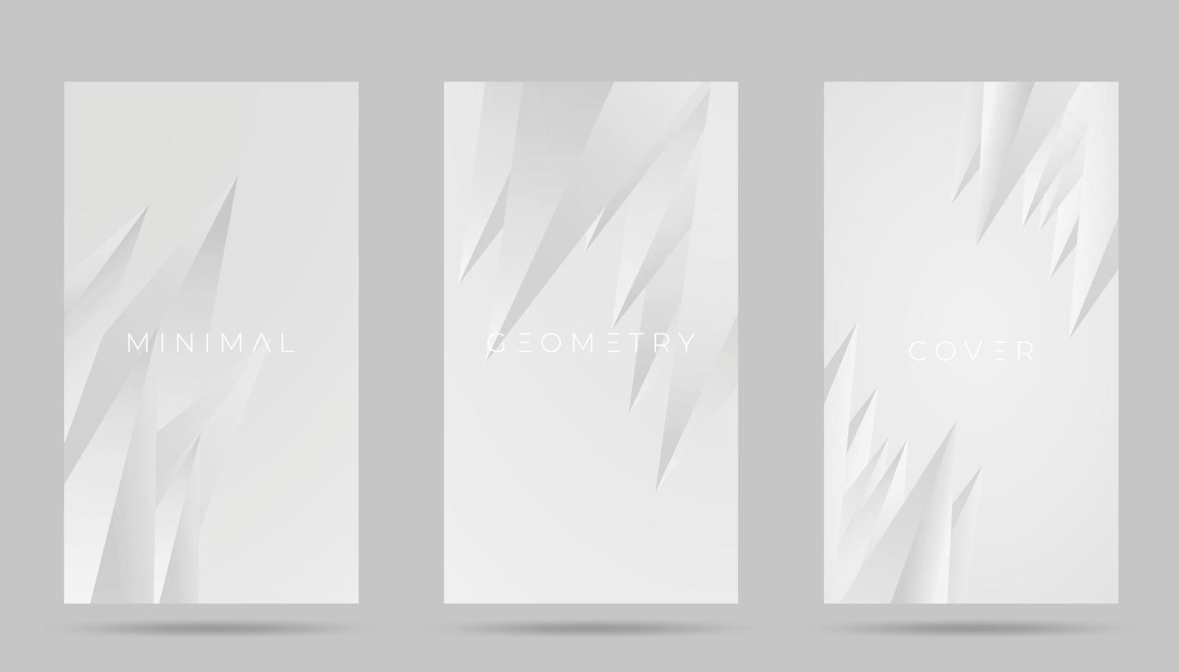 White and gray premium cover. Geometry elements. Minimalist abstract background vector