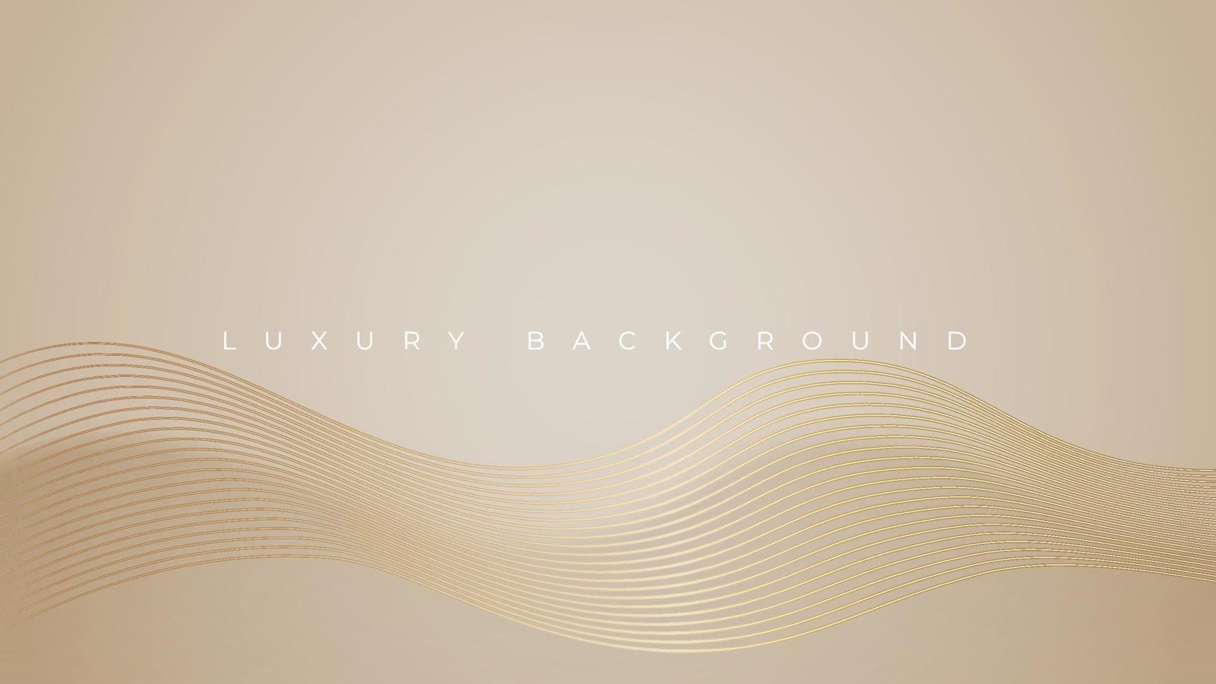 Gold curve lines with pastel color background. Luxury background with glitter golden lines elements. Vector illustration