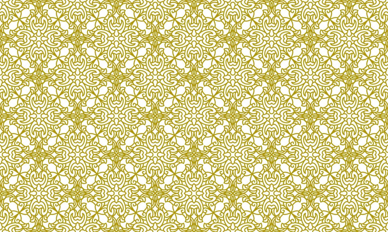 mandala line ethnic gold background vector