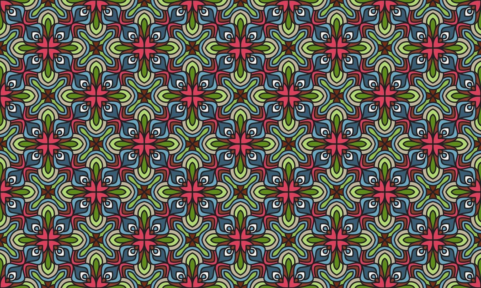 ethnic flower pattern modern background vector