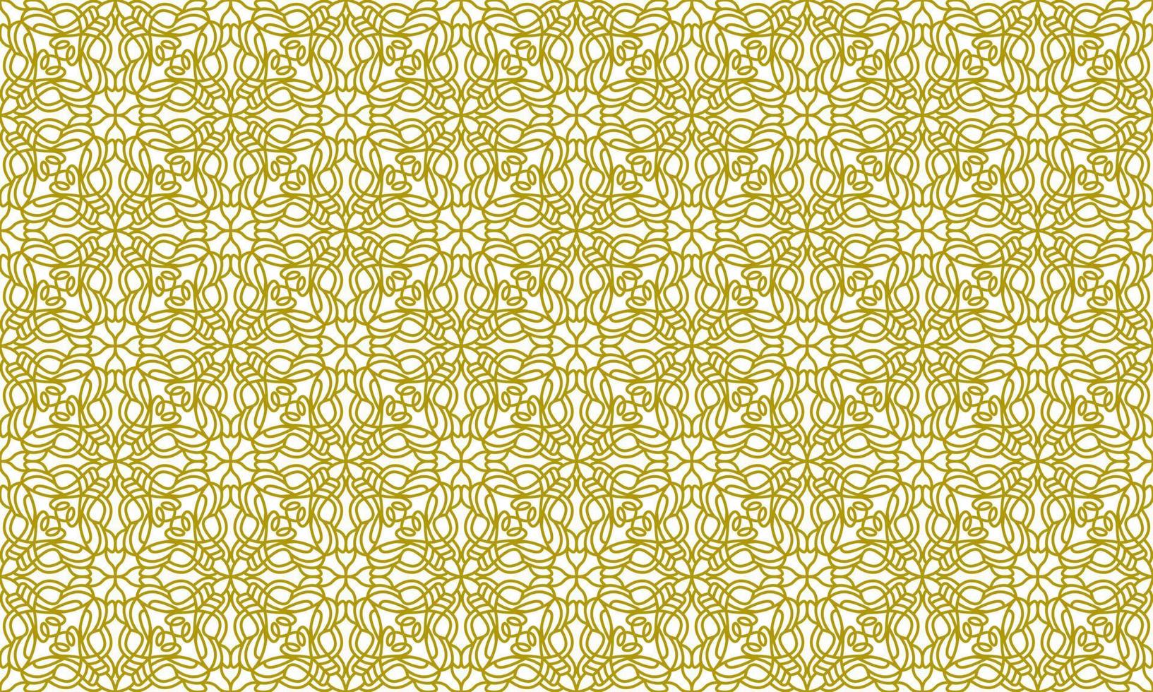 mandala line ethnic gold background vector