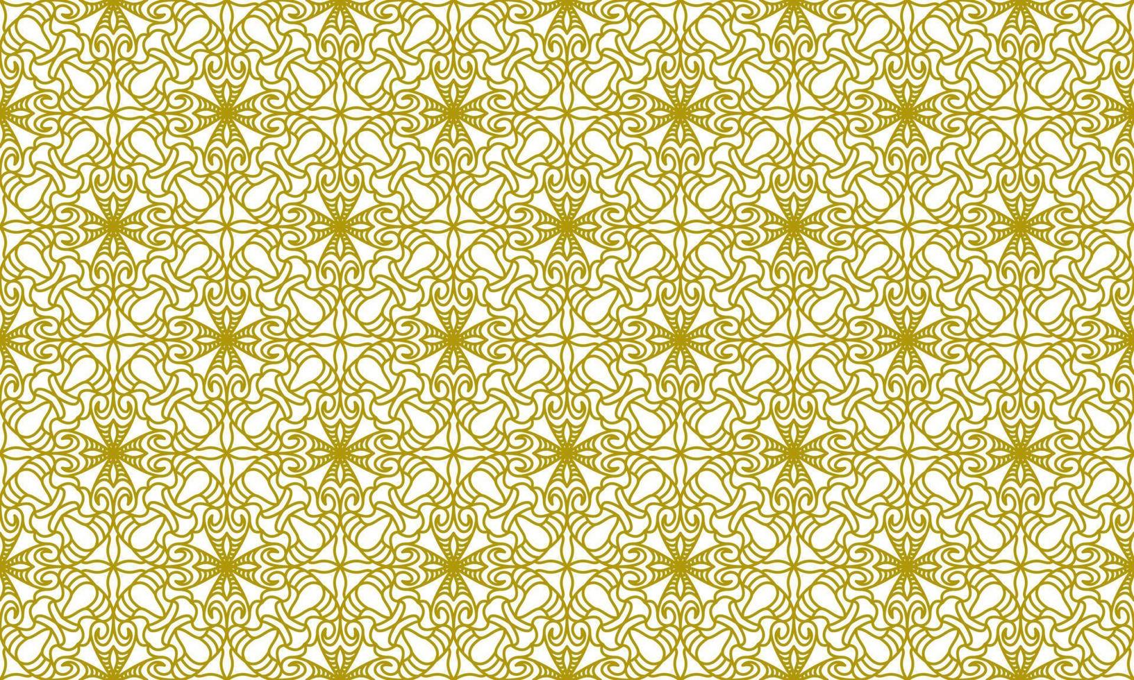 mandala line ethnic gold background vector