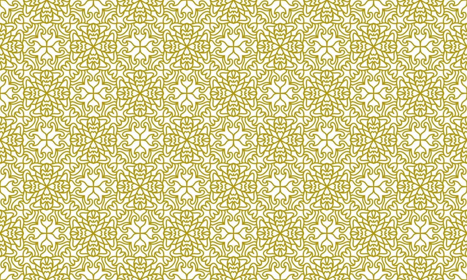 mandala line ethnic gold background vector