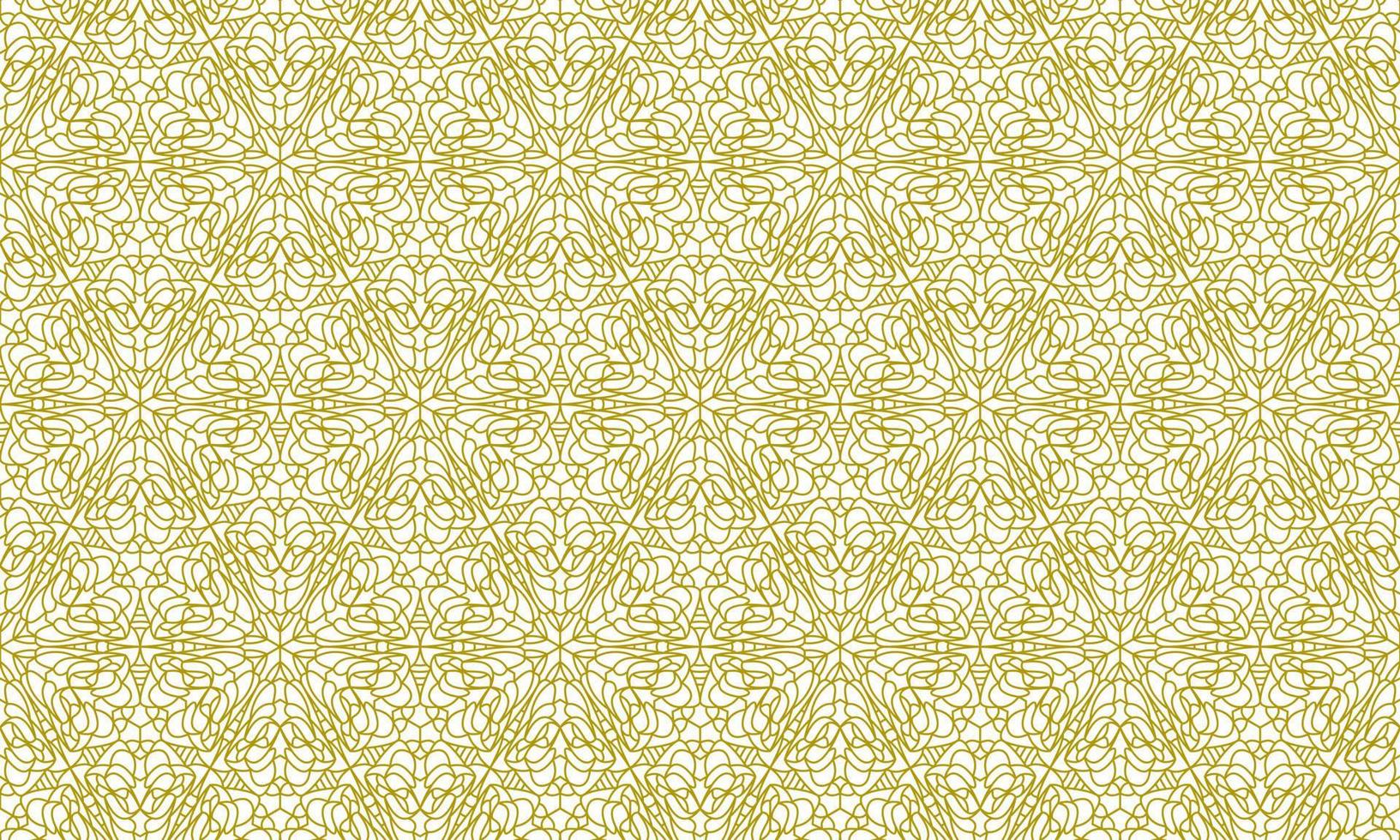 mandala line ethnic gold background vector