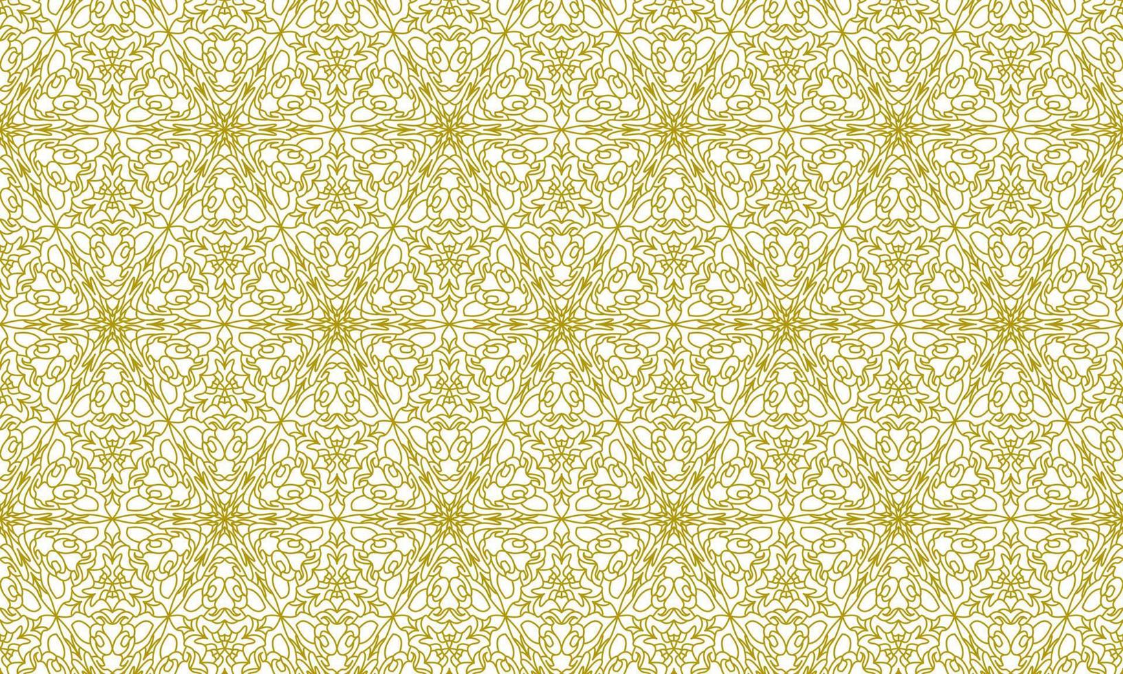 mandala line ethnic gold background vector