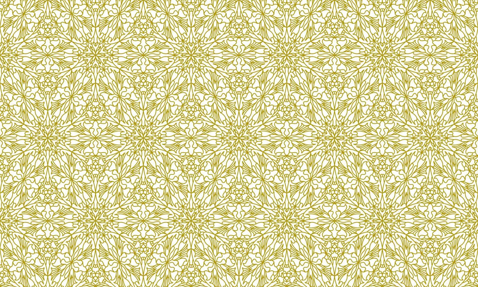 mandala line ethnic gold background vector