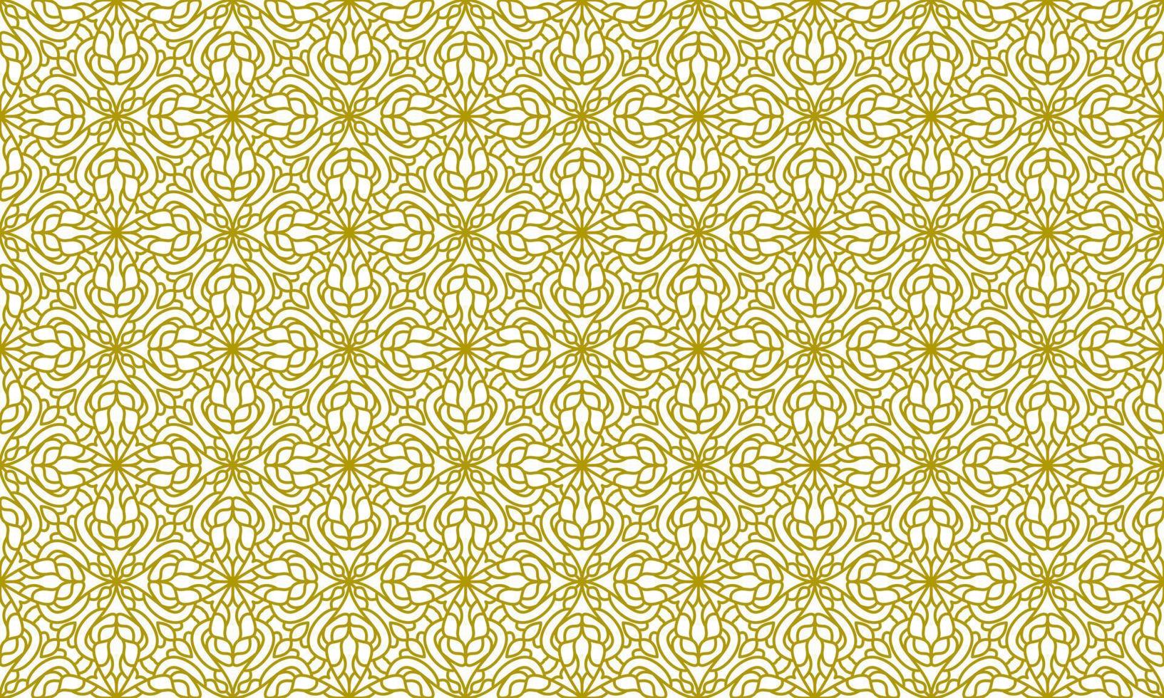 mandala line ethnic gold background vector