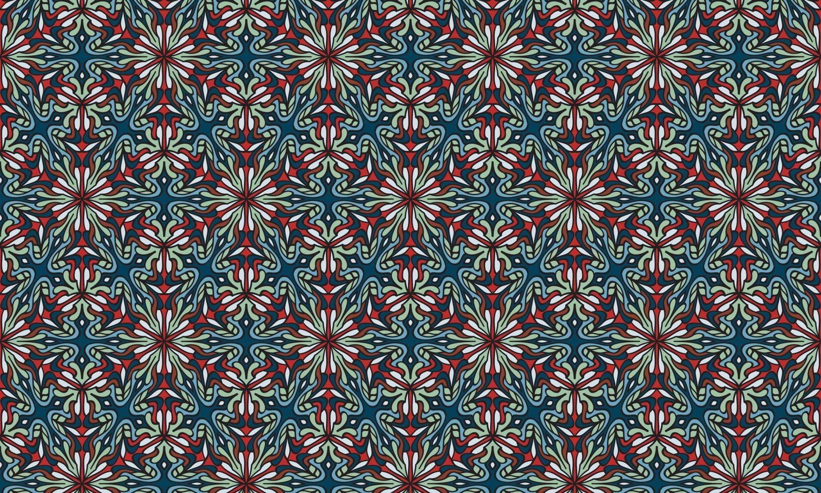 ethnic flower pattern modern background vector