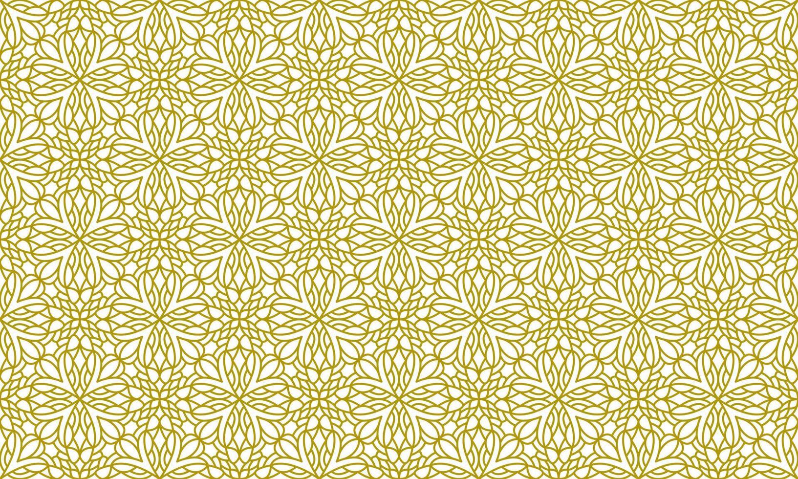 mandala line ethnic gold background vector