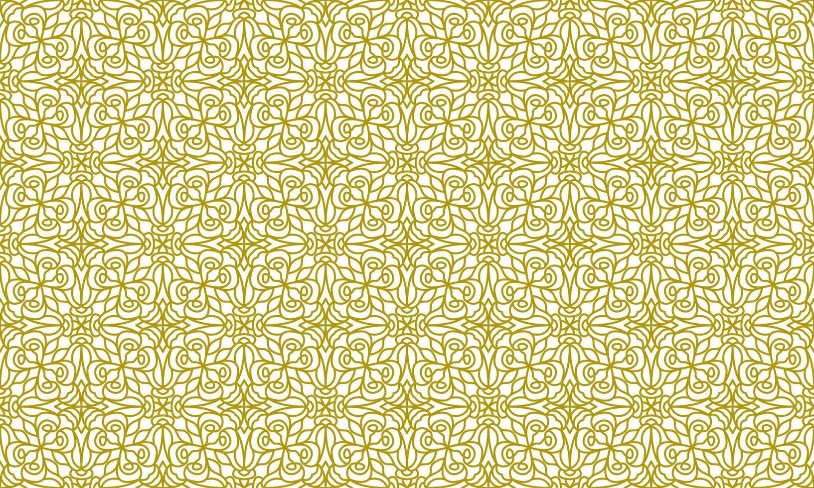 mandala line ethnic gold background vector