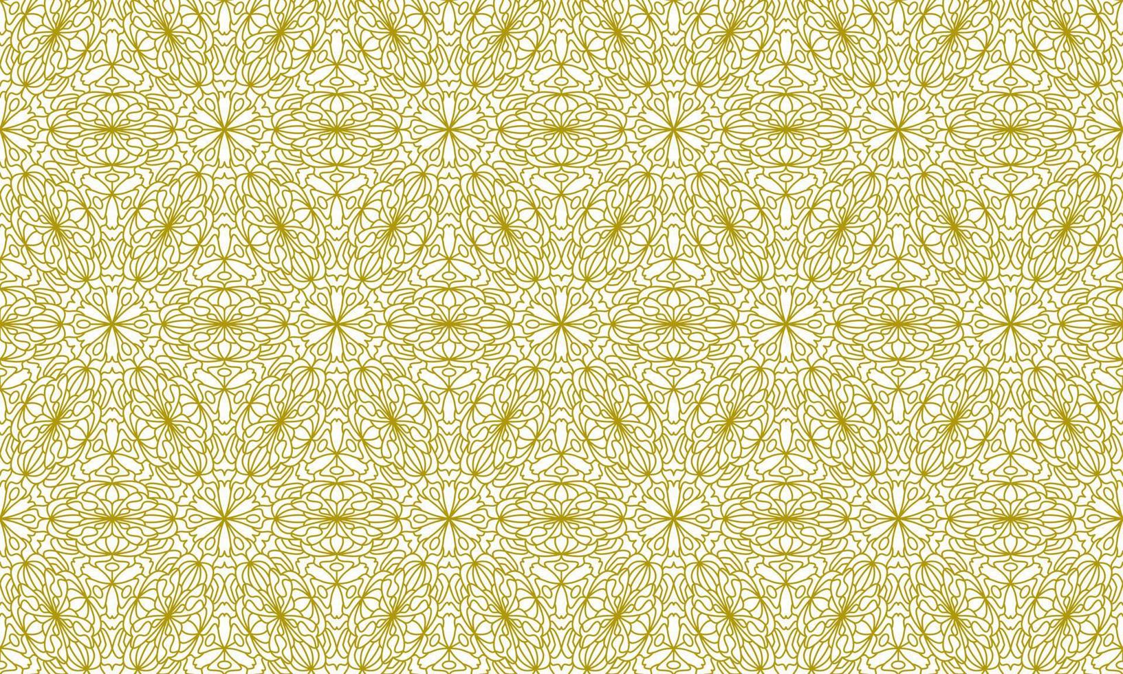 mandala line ethnic gold background vector