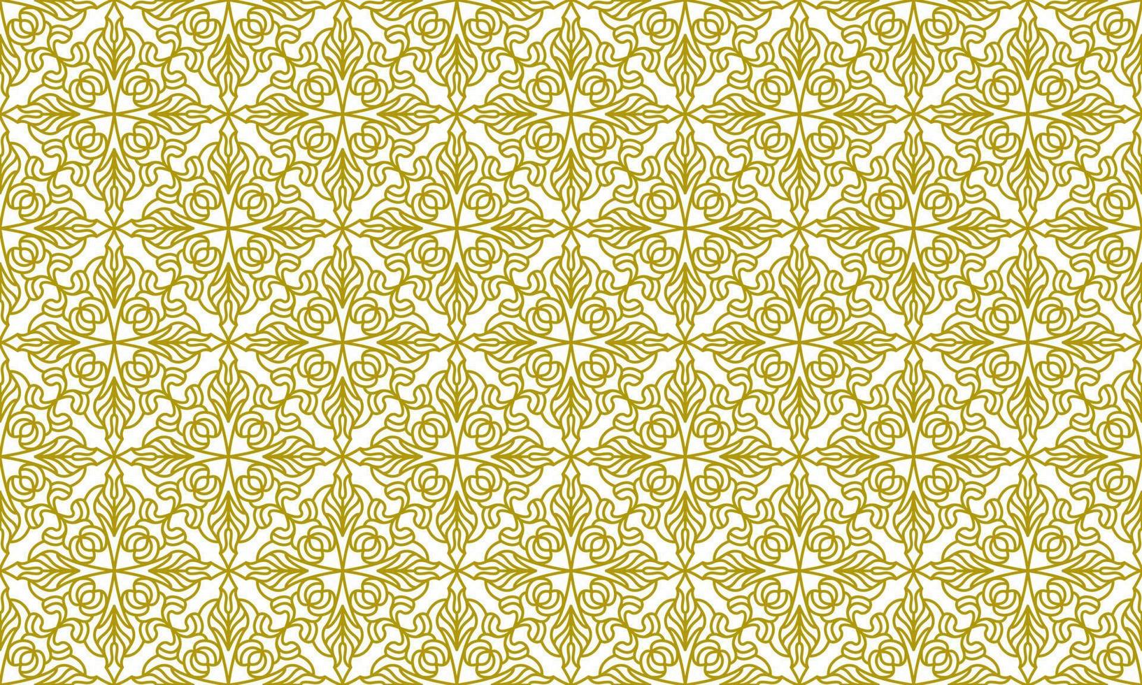 mandala line ethnic gold background vector