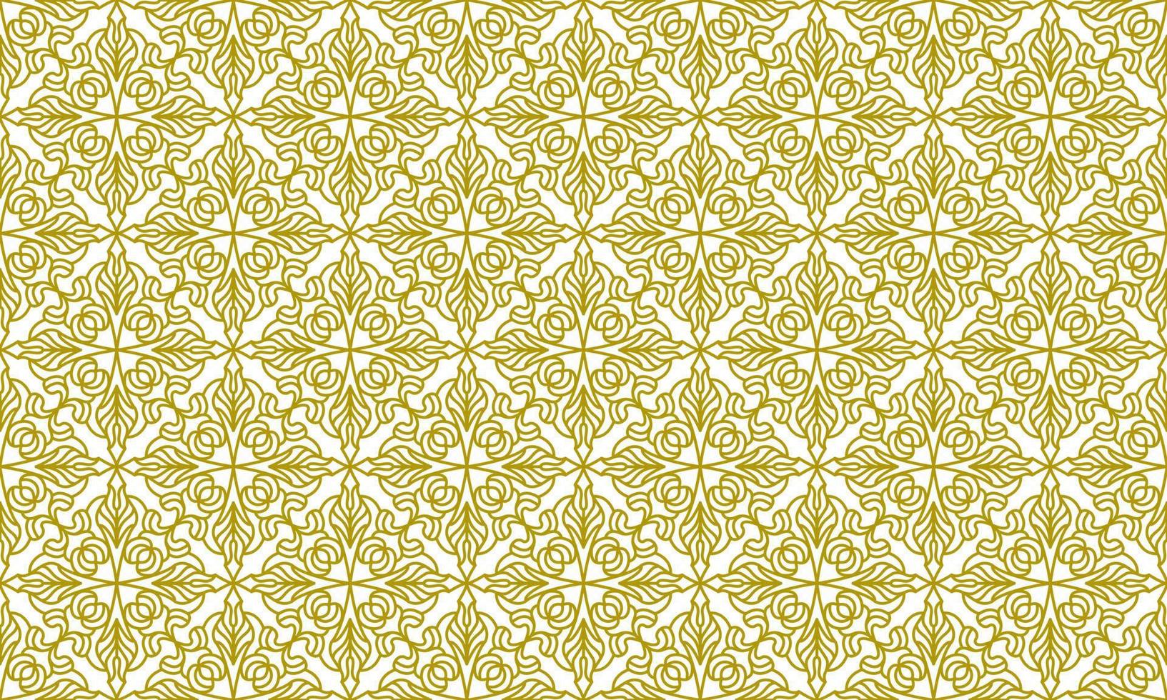 mandala line ethnic gold background vector