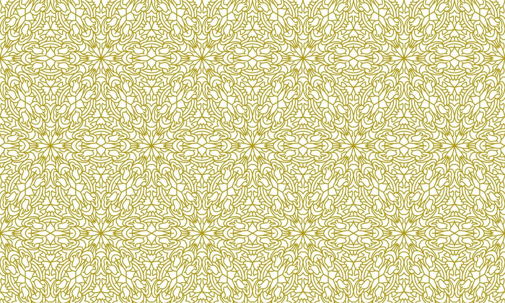 mandala line ethnic gold background vector