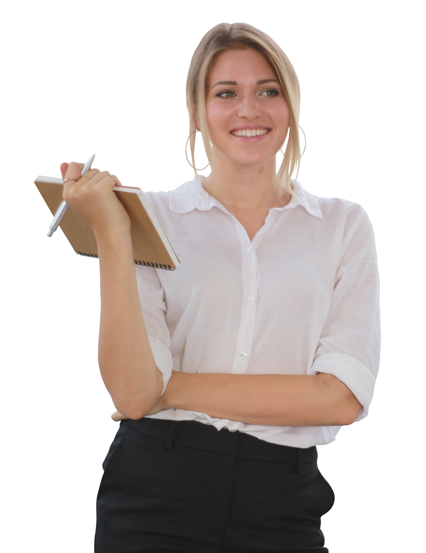 retrato de uma empresária segurando o notebook no escritório moderno em