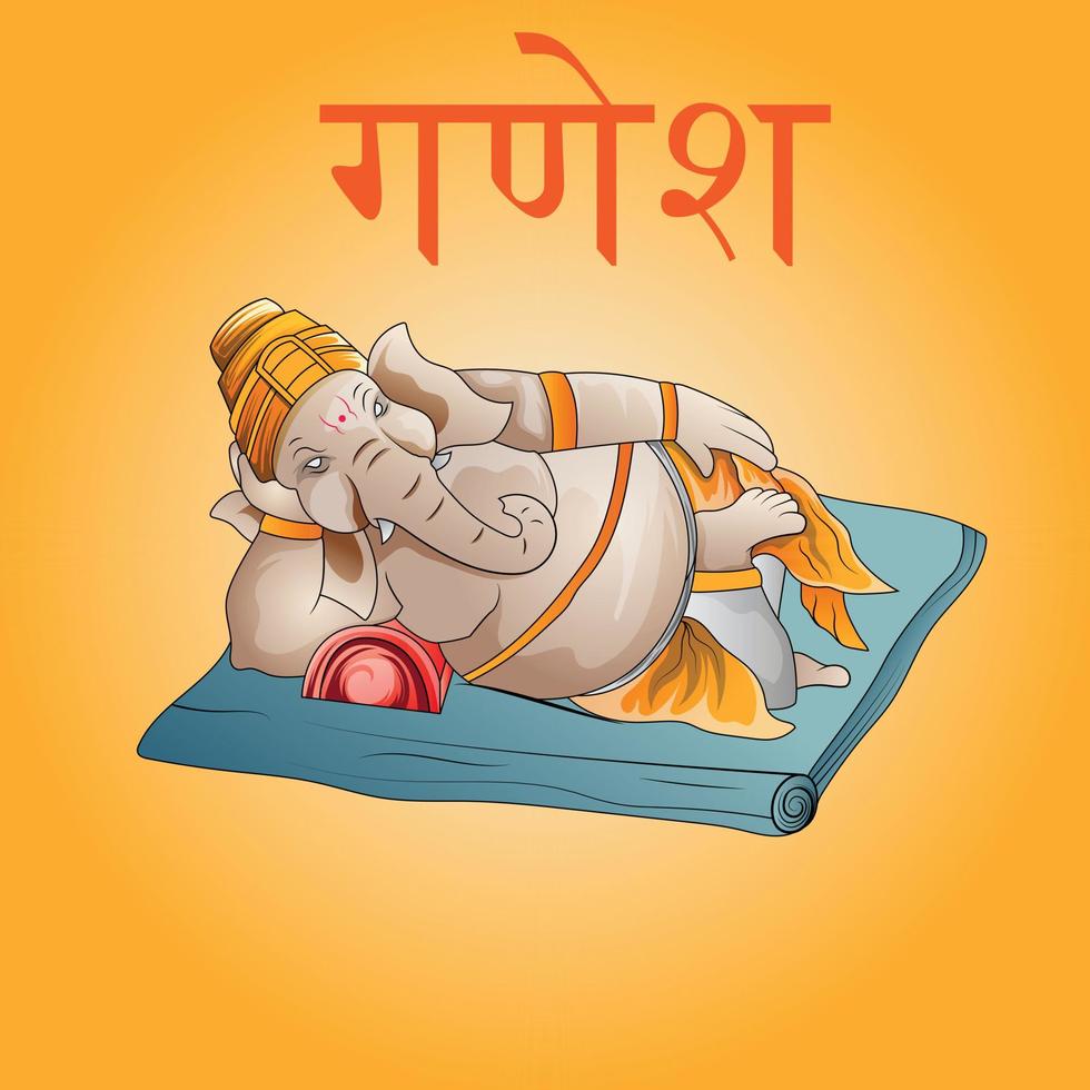 Lord Ganapati for Happy Ganesh Chaturthi festival religious banner Indian God famous for festival Ganesh Chaturthi vector