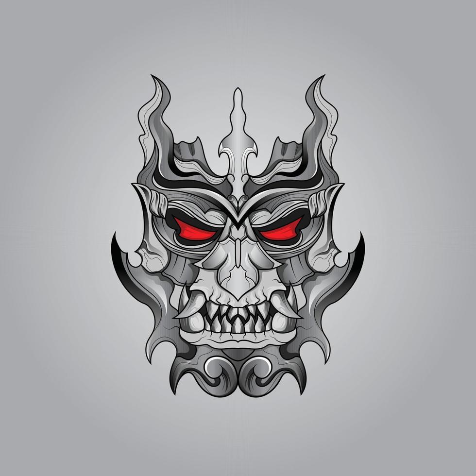 oni mask the devil metal This mascot vector logo can be used for all your needs.