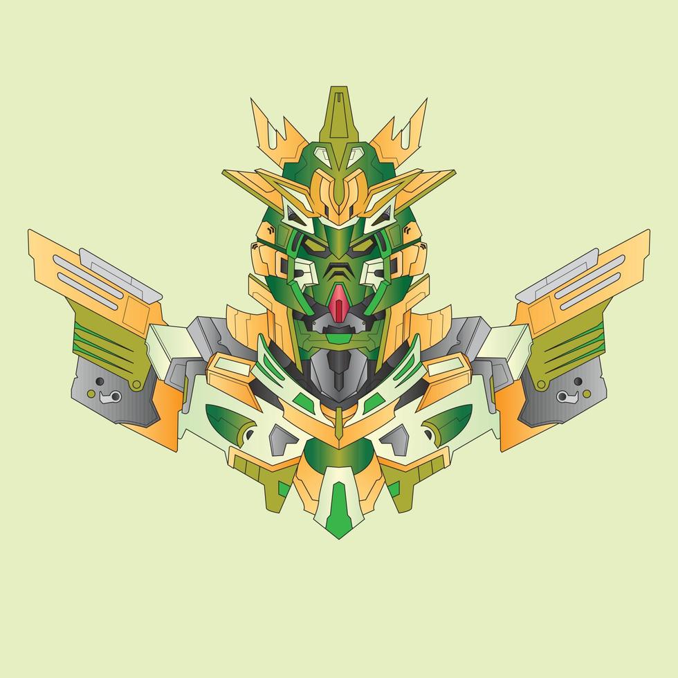 Robot knight American warrior in background, Perfect for T-Shirt Design, Sticker, Poster, Merchandise and E-sport logo vector
