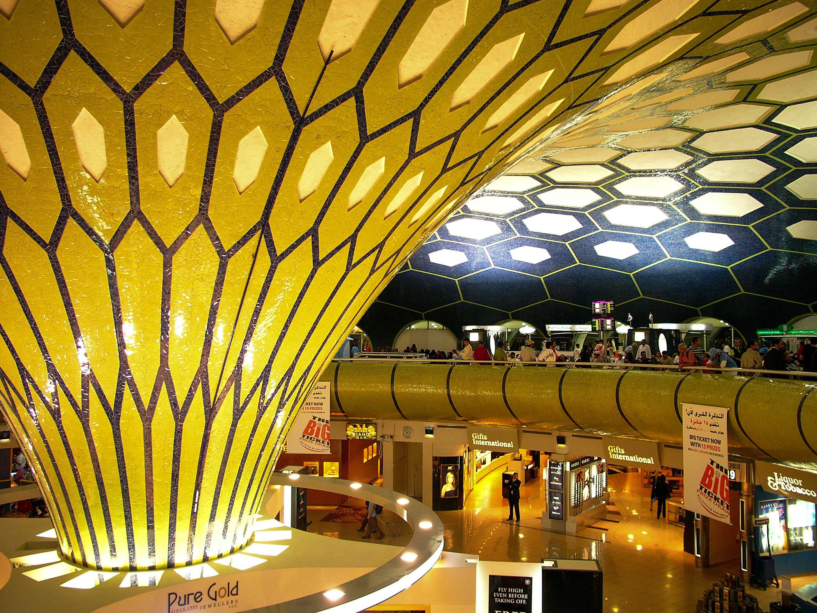 Abu Dhabi, United Arab Emirates August 1st, 2008 International Terminal at Abu Dhabi Airport AUH