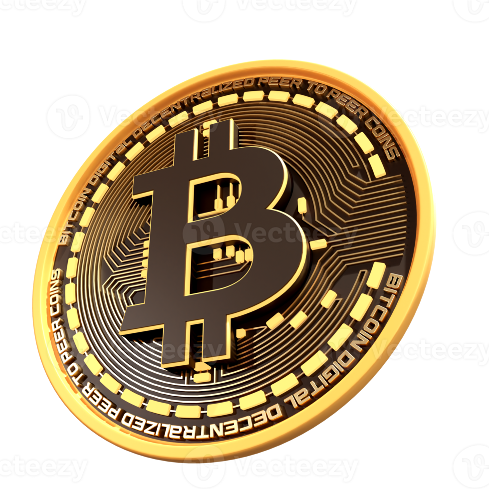 Bitcoin Crypto Currency 3D Render png