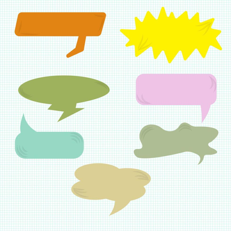 Flat stickers for messages in messengers vector