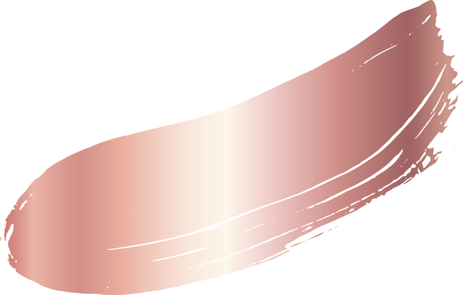pincelada de ouro rosa para ilustração de design png