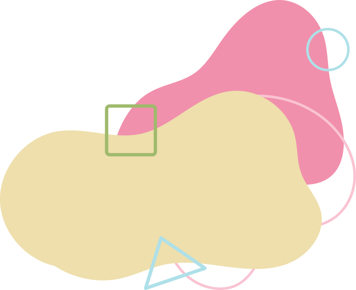 organiska blob former handritad illustration png