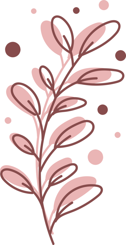 floral leaf  hand drawn flat design  illustration png