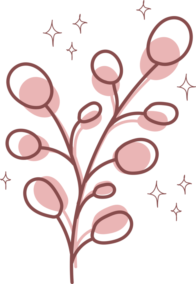 floral leaf  hand drawn flat design  illustration png