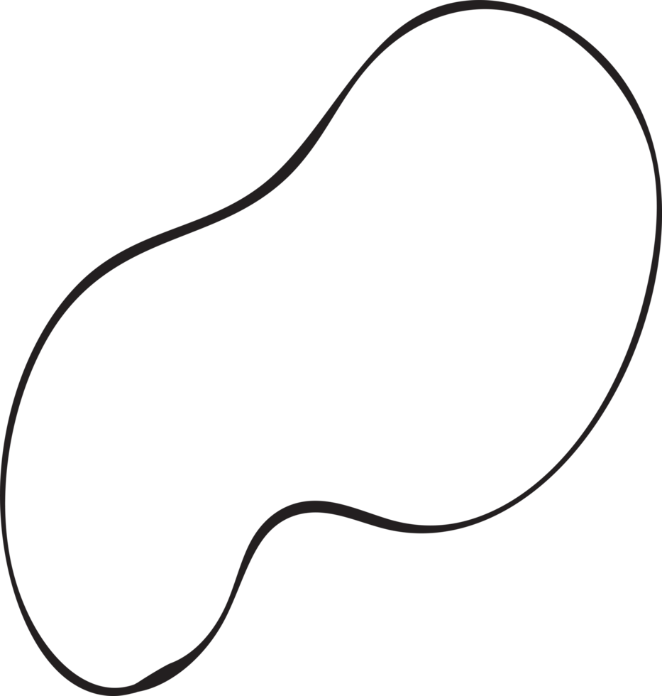 organic blob shapes hand drawn illustration png