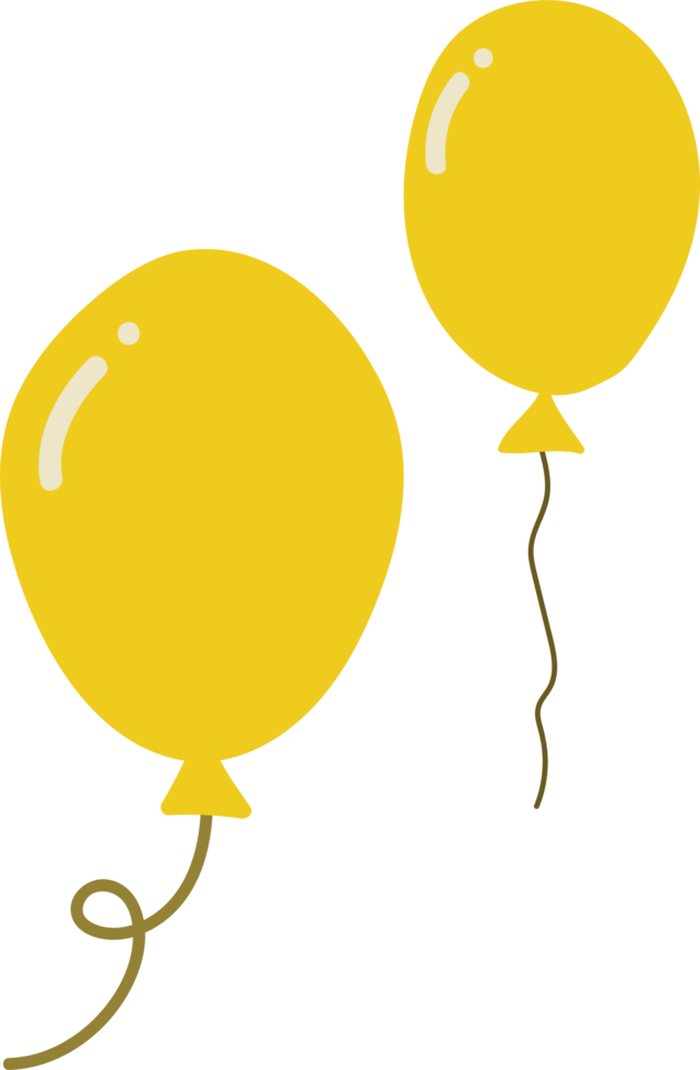 Cute Balloon Hand drawn doodle element png