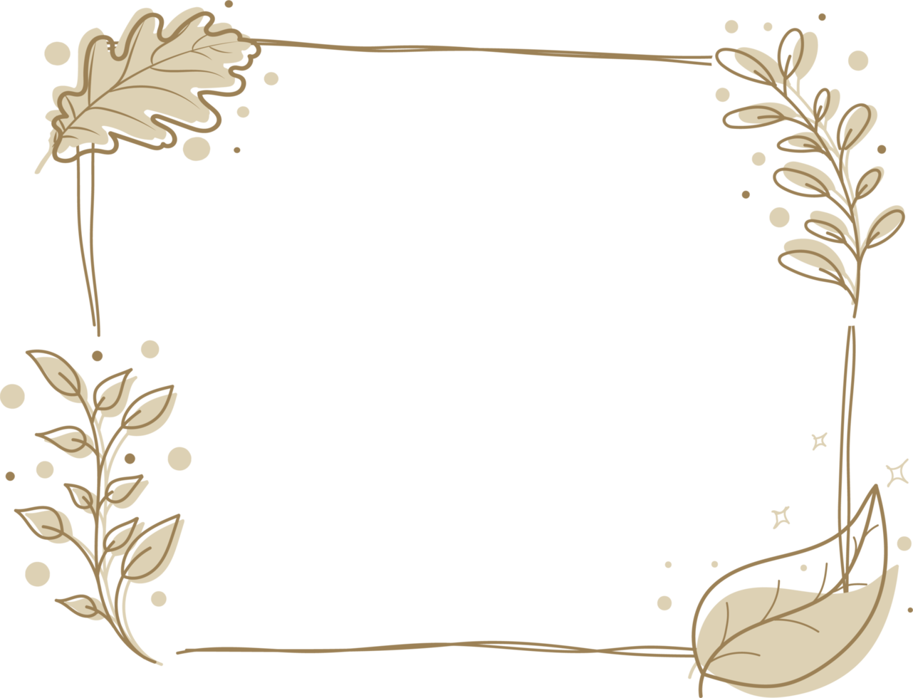 lauwerkrans bloemenblad met handgetekende, frame cartoon design png
