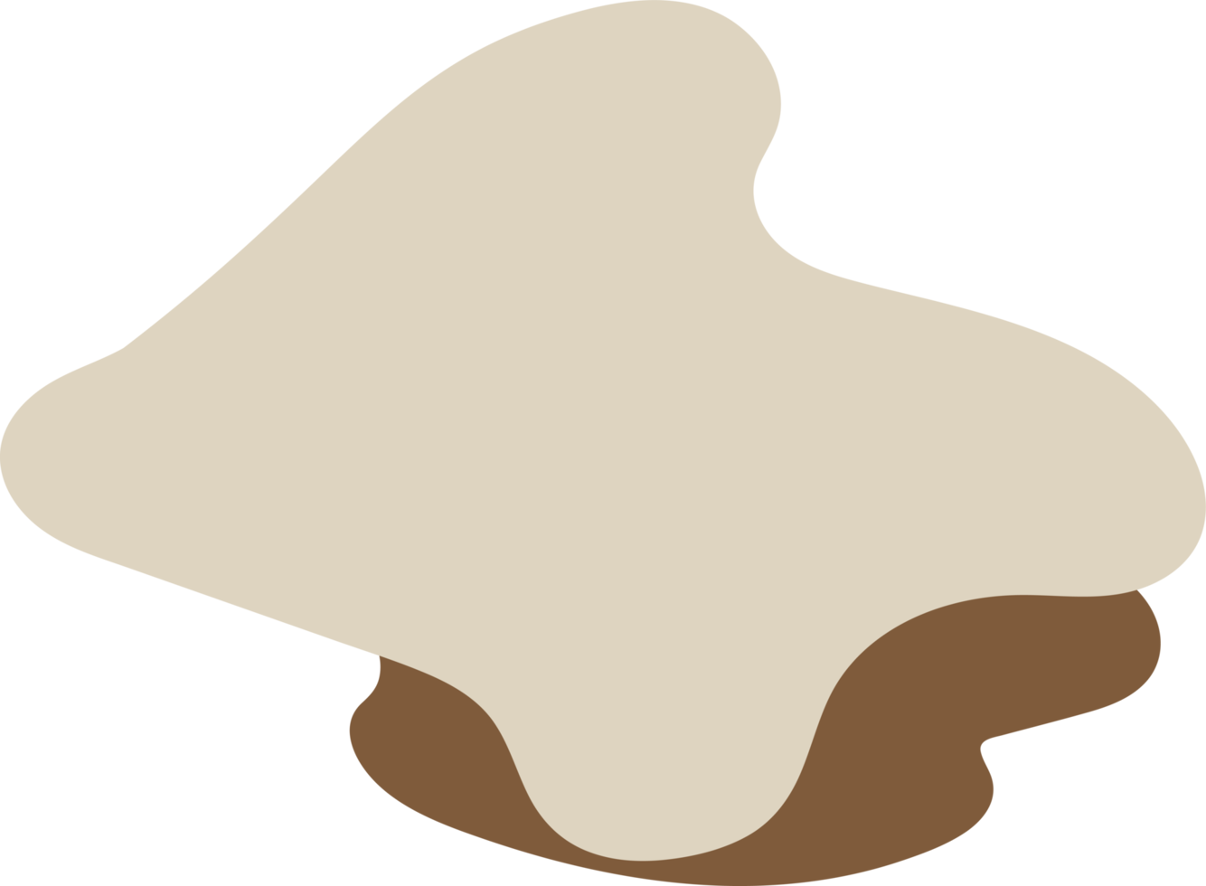 illustrazione disegnata a mano di forme di blob organici png